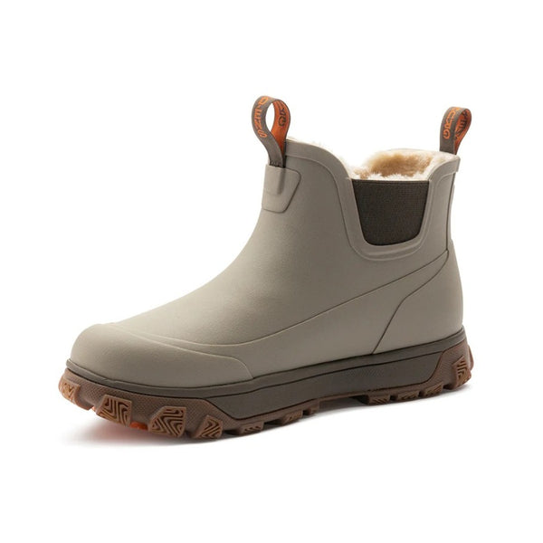 Grundens Men's Deviation Sherpa Ankle Boot in brown on a white background.