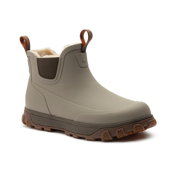 Grundens Men's Deviation Sherpa Ankle Boot in brown on a white background.