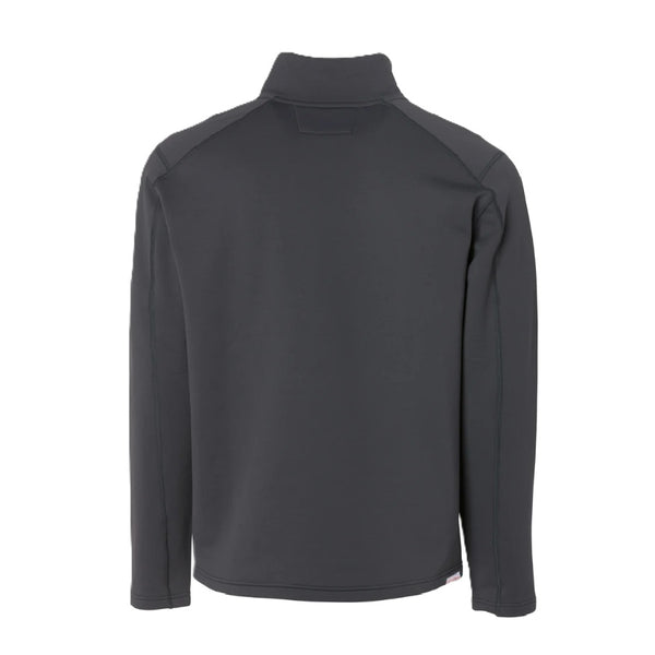 Back of the long sleeved black Grundens Men's Grundies Thermal 1/4 Zip Top on a white background.