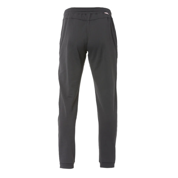 Back of the black Grundens Men's Grundies Thermal pant on a white background.