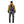 Back view of a person wearing a brown jacket under the Grundéns Men's Vector Zip-Front Stockingfoot Waders, against a white background.