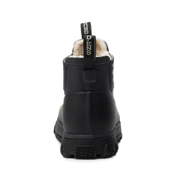 Grundens Women's Deviation Sherpa Ankle Boot in black on a white background.