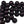 Load image into Gallery viewer, group of black beads for fly tying
