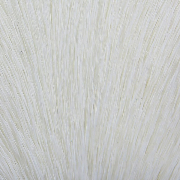 Close up of natural white Hareline Deer Belly Hair used for fly tying.