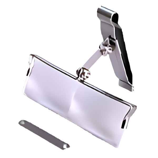 Hat Eyes Clip on magnifier for fly tying or knot tying on a white background.