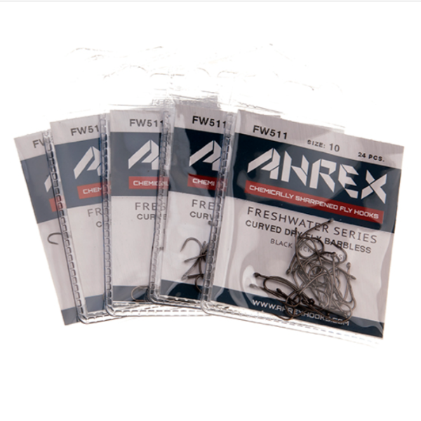 Ahrex FW511 Curved Dry Fly Barbless Hook