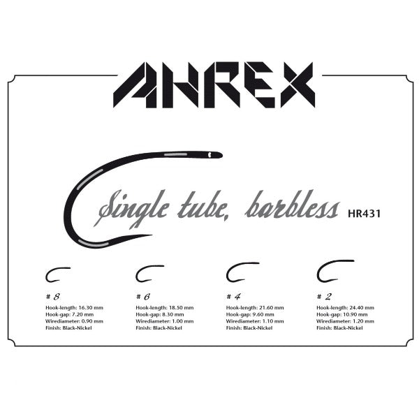 Ahrex HR431 Home Run Tube Barbless Hook