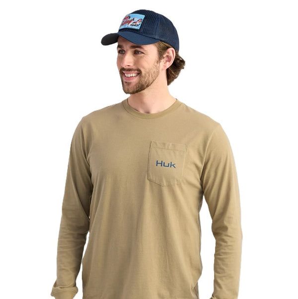 Huk Men's KC Art Series Long Sleeved Pocket Tee