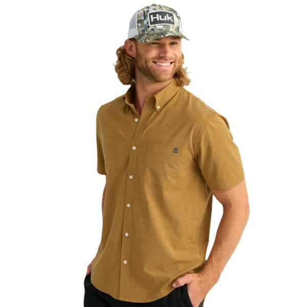 Huk Men's Kona Short Sleeved Button Down Shirt