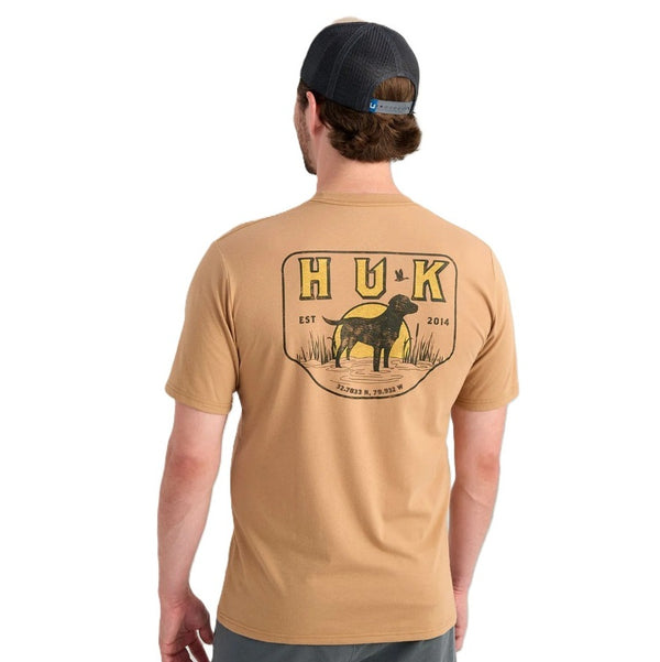 Huk Men's Lab Patch Short Sleeved Pocket Tee