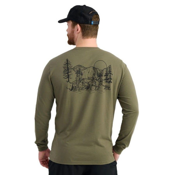 Huk Men's Lodge Long Sleeved Pocket Tee