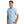 front view of a man wearing a huk fishing mens pursuit polo in upstream ice water blue on a white background