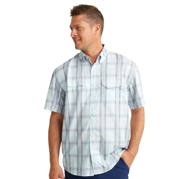 Huk Men's Tide Point Short Sleeve Button Down Shirt Fishing