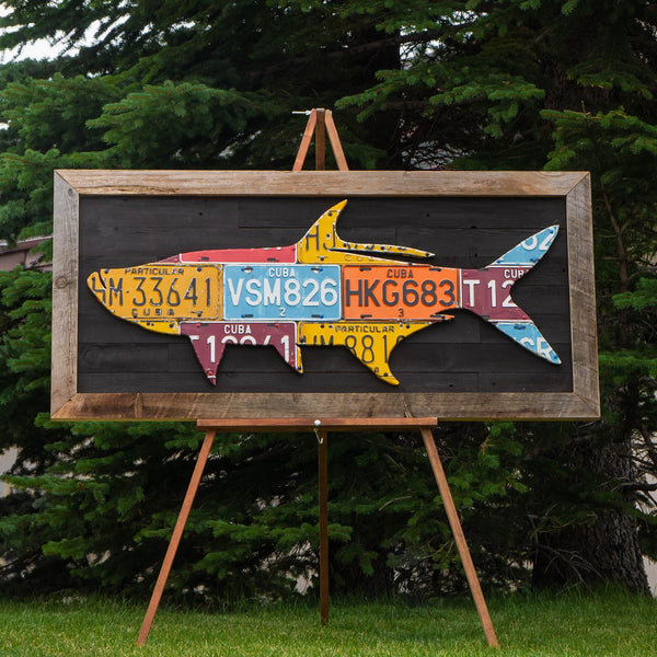 Cody's Fish Art Cuba Tarpon License Plate Art - Framed