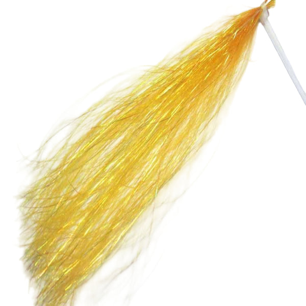 Mother of pearl gold Just Add H2O Gliss 'n Glow fly-tying flash material on a white background.