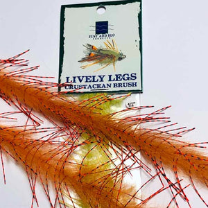 Packaged H2O Lively Legs Crustacean Brush with another pair of brushes in orange perpendicular over top, against a white background.