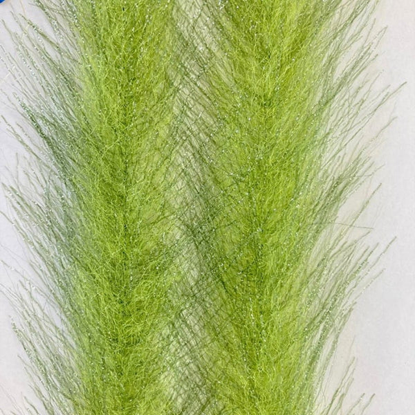 Olive pair of Just Add H2O Mimic Faux Feather Brushes on a white background.