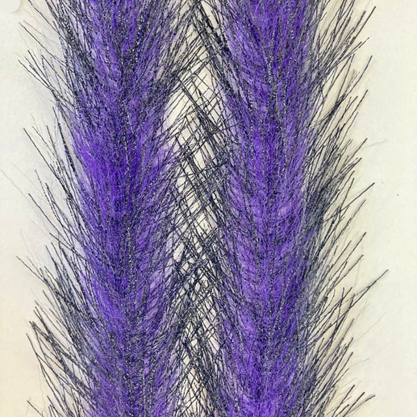 Purple black pair of Just Add H2O Mimic Faux Feather Brushes on a white background.