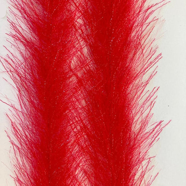 Red pair of Just Add H2O Mimic Faux Feather Brushes on a white background.