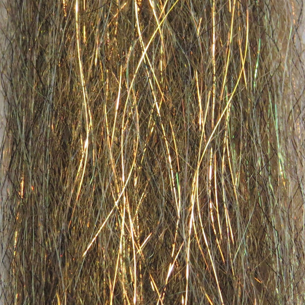 Bronze back color close-up image of Just Add H2O Steve Farrar's Flash Blend fly tying material.