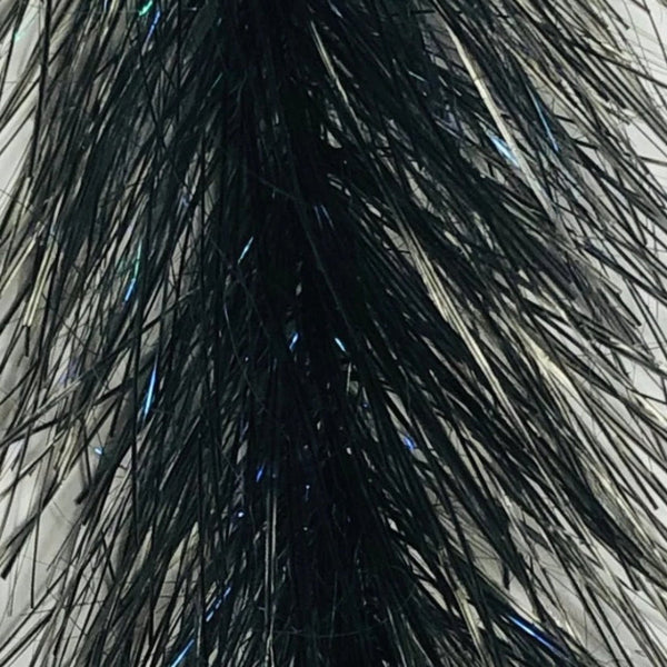 Close-up of midnight black Just Add H2O Translucy Fly Brush, on a white background.