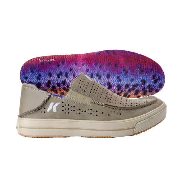 Korkers Men's Vented Leather Fish Moc Slip On Shoe