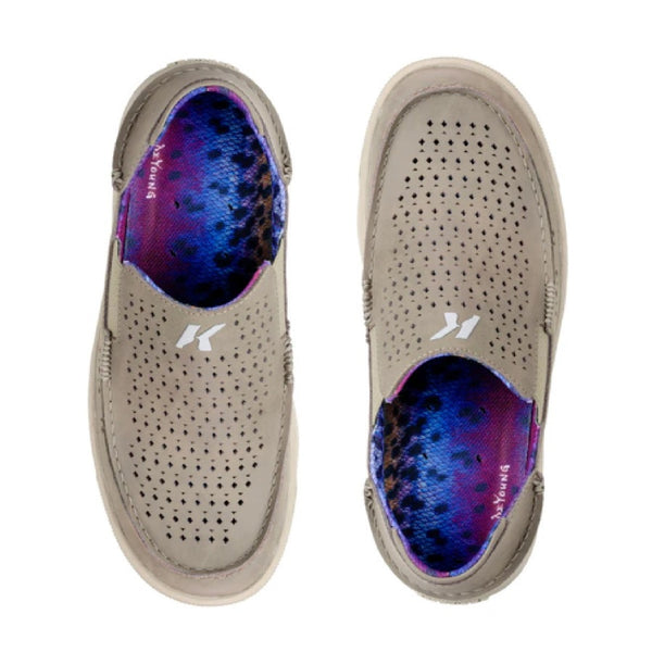 Korkers Men's Vented Leather Fish Moc Slip On Shoe