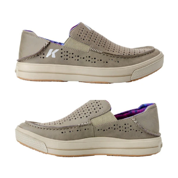 Korkers Men's Vented Leather Fish Moc Slip On Shoe