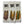 Three packs of MFC Galloup's Fish Feathers with screen printed patterns, each containing several feathers for fly tying.
