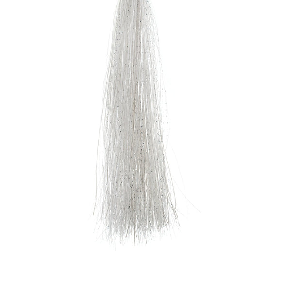 A skein of minnow belly Senyo's Shadow Fiber Blend for fly tying on a white background.
