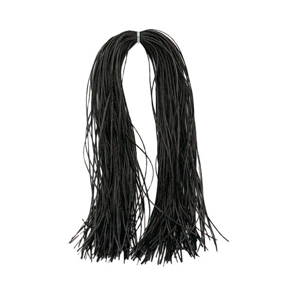 Black color hank of MFC Sexi Floss Fly Tying Silicone Legs on a white background.