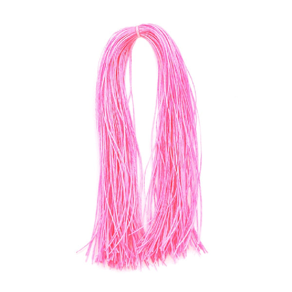 Pink color hank of MFC Sexi Floss Fly Tying Silicone Legs on a white background.