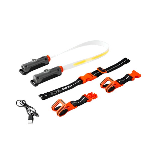 A Nebo Bando 1k Work Light with accessories on a white background.