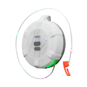 Nebo Luna 400 plus lantern and retractable cable light on a white background.