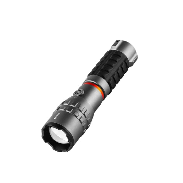 Nebo Slyde King 4k flashlight mode with black and gray design on a white background.