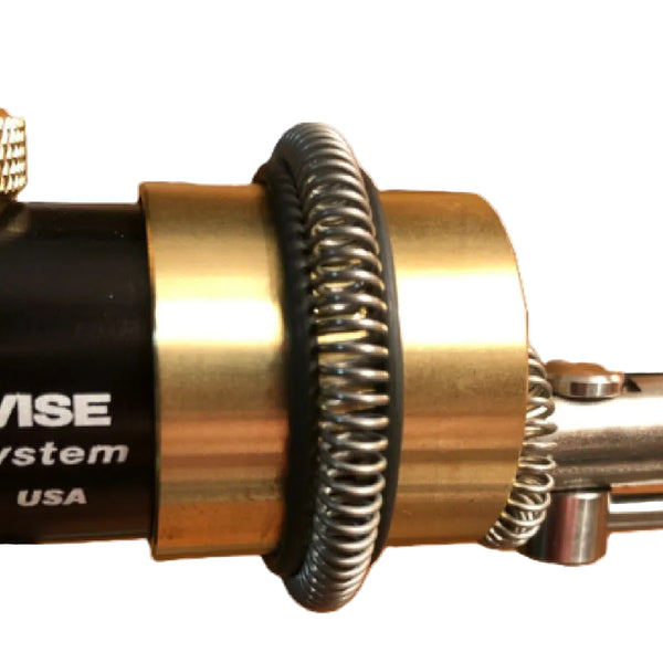 Spring style Material Clip for the Norvise Fly Tying Vise system, on a white background