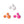 A group of Oros Strike Indicators with multicolored indicators showing difference in sizes over a white background.
