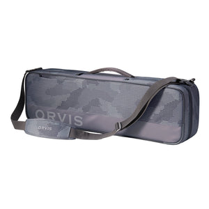 Steel Camo color, regular size Orvis Carry It All Fly Fishing Travel Bag showing the carrying strap and Orvis logo on a white background.