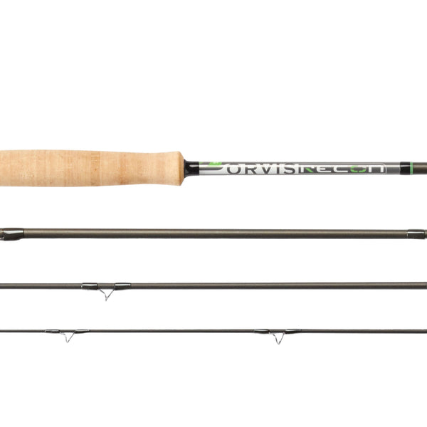 Sections of the Orvis Recon Freshwater Fly Fishing Rod arranged on a white background.