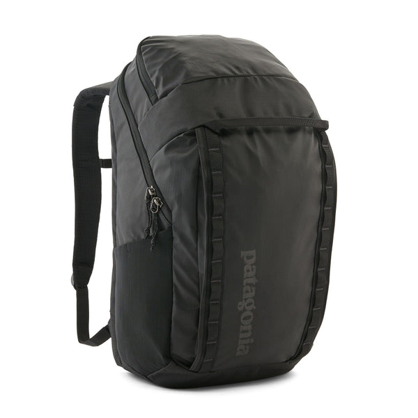 32 Liter Patagonia Black Hole Backpack in black color with the brand logo visible on the back over a white background.