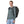 A person wearing the 32 Liter Patagonia Black Hole Backpack in black color showing the front shoulder straps over a white background.