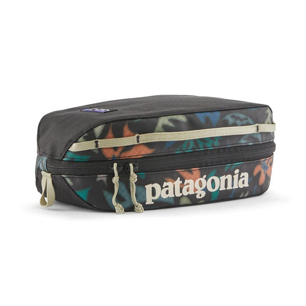 Patagonia Black Hole Cube 3-Liter in Kaleido Black with white logo on a white background.