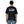 Person wearing a black Patagonia Boardshorts Logo t-shirt with a graphic on the back, standing against a white background.