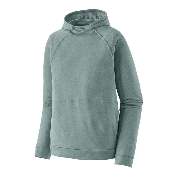 The sage blue color Patagonia Men'sCapilene Thermal Hoody on a white background.