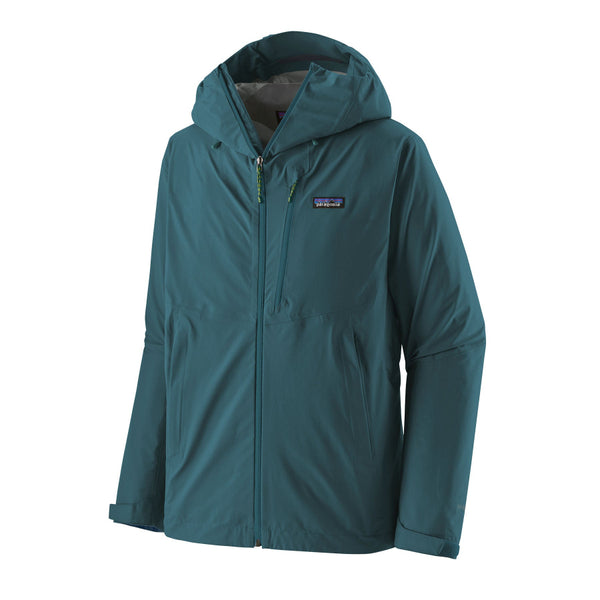 Patagonia Men's Granite Crest Rain Jacket in Tidal Teal on a white background.