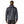Person wearing black pants and a smolder blue Patagonia Men's Nano Puff Insulated Hoody, with brick quilting and a full coverage hood, shown from the back against a white background.