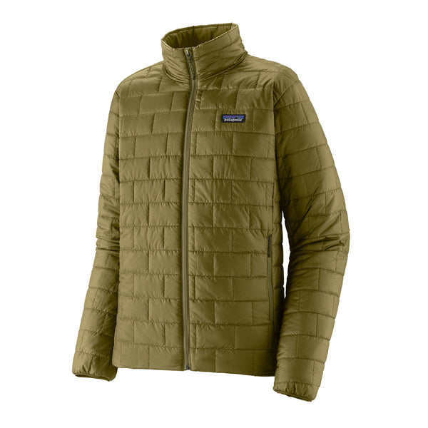 Pond green Patagonia Men's Nano Puff Jacket on a white background.