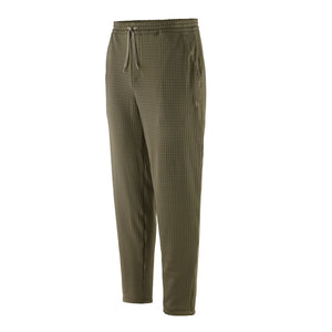 Basin green Patagonia Men's R1 Fleece Pant with updated cuffs on a white background.
