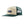 Cascade Green Patagonia Relaxed Trucker Hat with a white front panel and P-6 logo, on a white background.