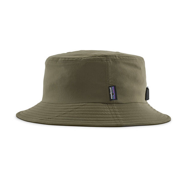 Basin green color Patagonia Surf Brimmer Bucket Hat on a white background.
